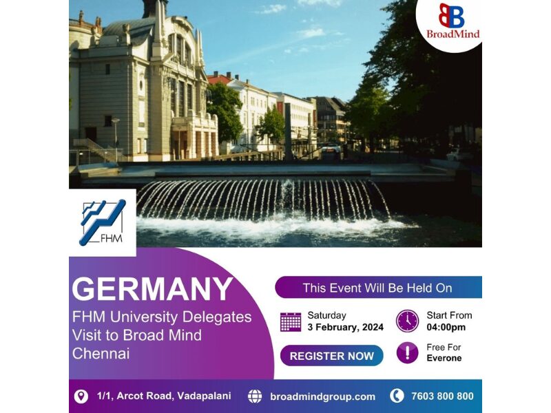 FHM University, Germany spot admission event at BroadMind Chennai