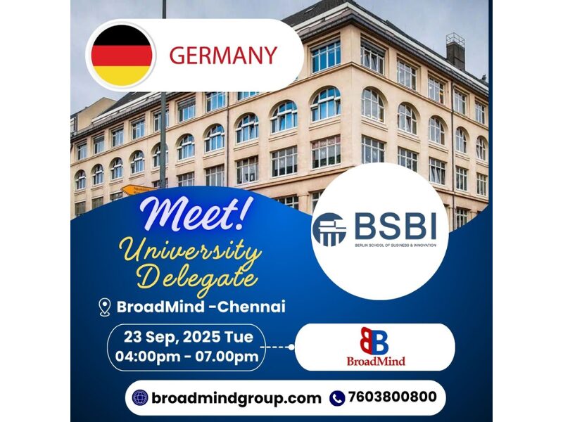 Register for BSBI Germany spot admission event at BroadMind Chennai