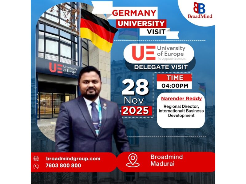 Meet UE Germany delegate for admission at BroadMind Madurai