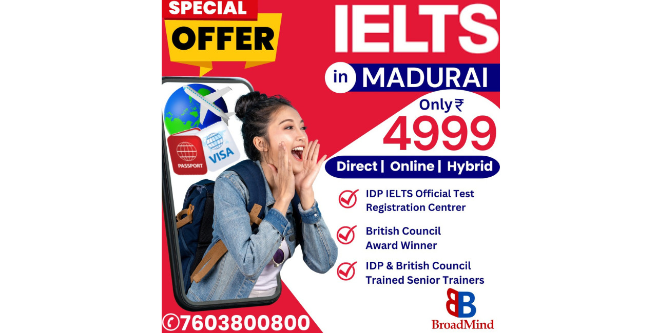 Avail 50% offer on IELTS Coaching in BroadMind Madurai
